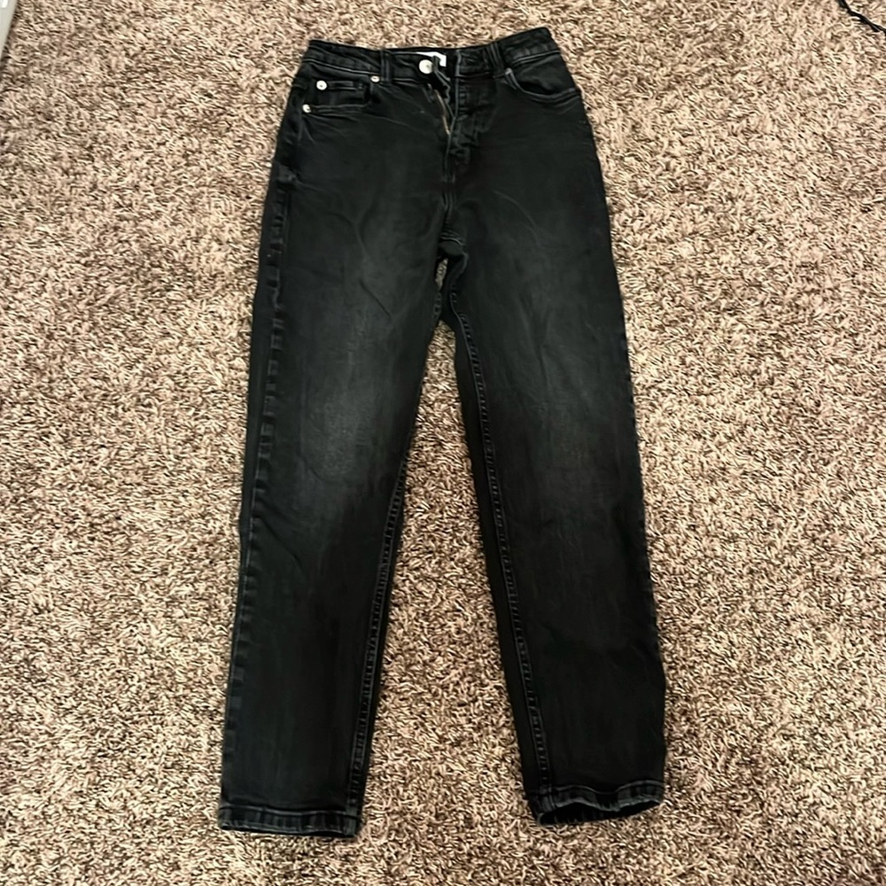 black zara mom jeans